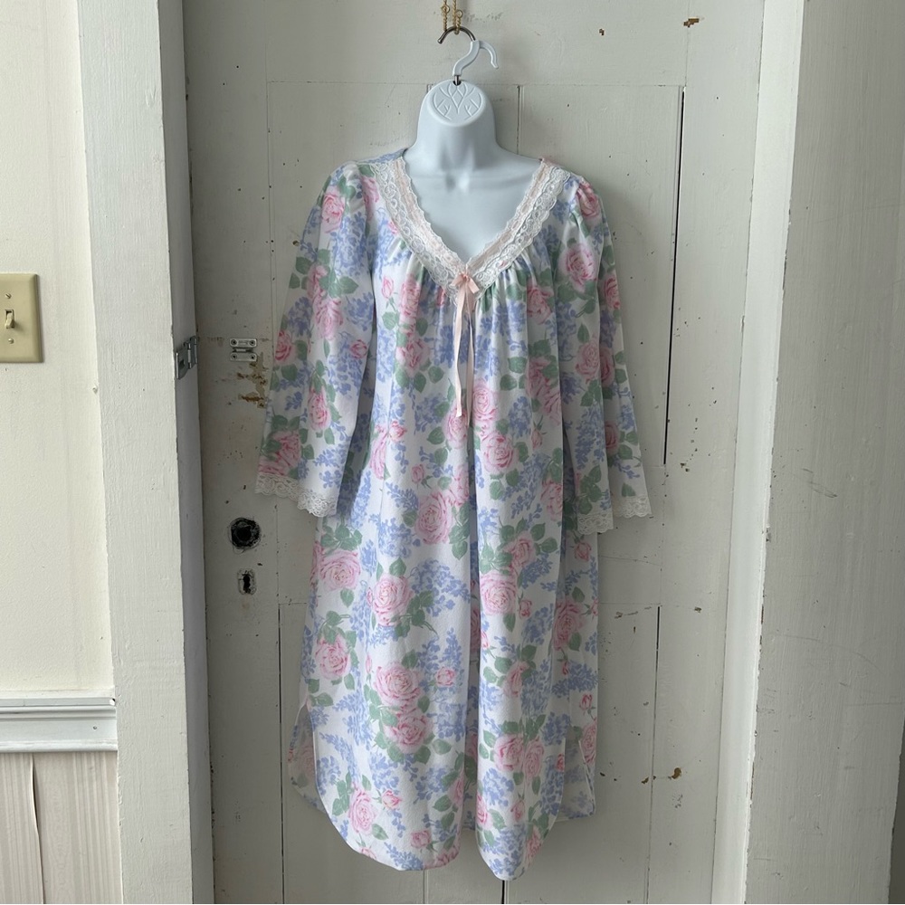 Miss Elaine Florel Flannel Night Gown Nitegown